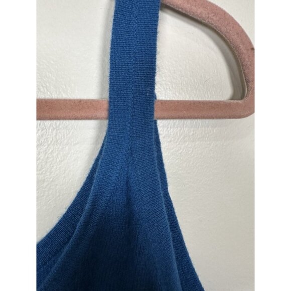 Neiman Marcus Cashmere Camisole Size 2X Blue Luxury Sleeveless Round Neck Soft - Picture 2 of 5